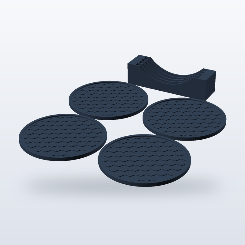 Coaster Set (4) + Rack