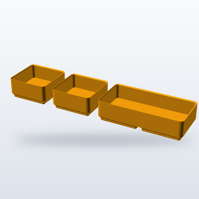 Gridfinity-Compatible Bins (3-pack)