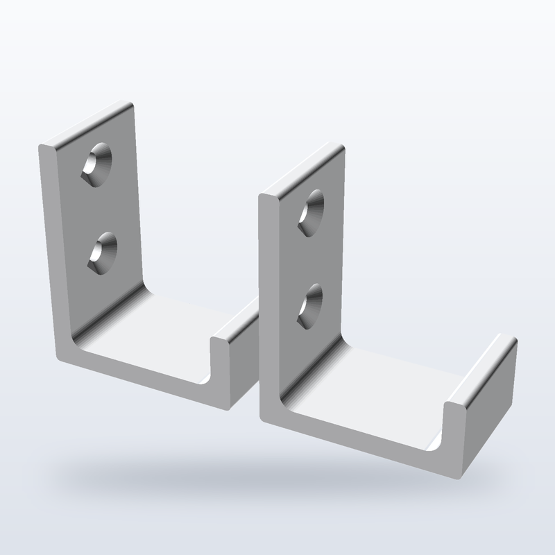 Router / Power-Strip Wall Bracket (pair)